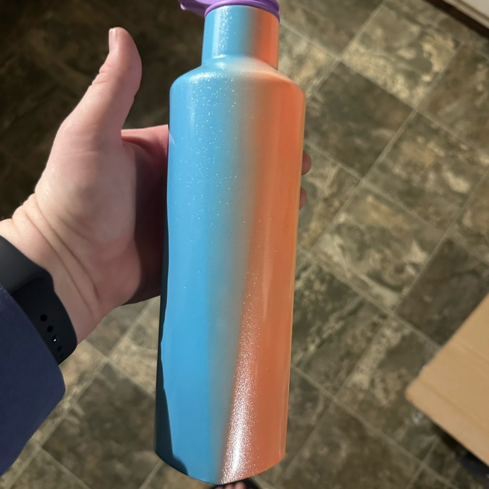 Vibrant Blue and Orange Gradient Water Bottle